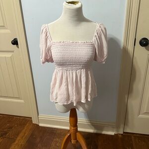 Miami Light Pink Smocked Blouse